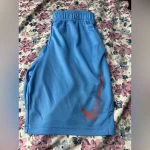 Boys Nike blue shorts ; dry fit size L ( I think fits like a M)